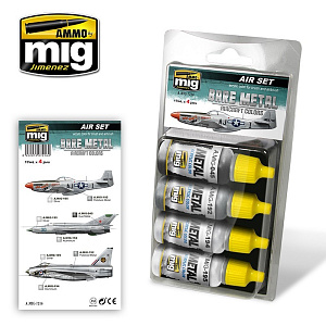 Bare Metal Aircraft Colors (Ammo Mig) (4x17ml) 