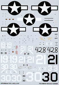 Decal 1/32 Grumman F6F-3 Hellcat (5) (Techmod)