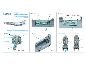MiG-21bis early 3D-Printed & coloured Interior on decal paper (Eduard)