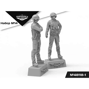 Figures (resin) 1/48 PIlots of the Russian Aerospace Forces (SVO) PSO SET NAZ-IR No.14-1 (Temp Models)
