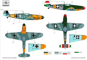Decal 1/48 Bf 109 F-4/b (Luftwaffe, Hepper Al.) (HAD)