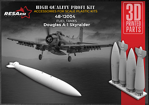 Additions (3D resin printing) 1/48 Optional fuel tanks for Douglas A-1 Skyraider (RESArm)