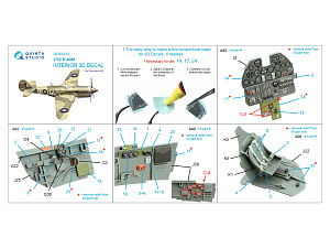 P-40M 3D-Printed & coloured Interior on decal paper  (Hasegawa)