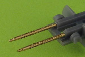 Aircraft guns (brass)  1/48 Browning AN/M2 aircraft .30 caliber (7,62mm) barrels (2pcs)