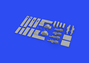 Additions (3D resin printing) 1/48 Supermarine Spitfire Mk.IIb gun bays 3D-Printed (designed to be used with Eduard Models kits) 