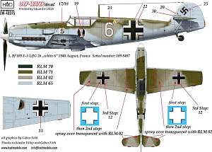 Decal 1/48 Bf 109 E-1/E-3/E-4 (dry-water) (HAD)