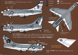 Decal 1/48 LTV A-7E Corsair II CAG aircraft (Zotz)