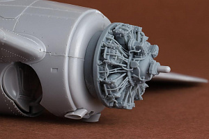 Additions (3D resin printing) 1/48 F4F-4 Wildcat Engine Set (TAM)