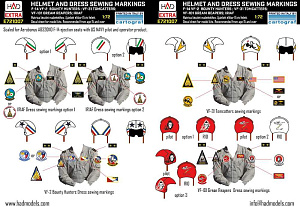 Decal 1/48 F-14A/D Helmet & dress sewing markings Vol.1 (HAD)