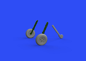 Additions (3D resin printing) 1/48 Supermarine Spitfire Mk.I wheels with weighted tyre effect (designed to be used with Eduard kits) 