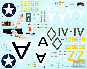 Decal 1/32 Boeing B-17F Flying Fortress At War part 1 (Zotz)