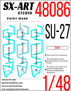 Paint Mask 1/48 Su-27 (GWH)