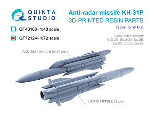 KH-31P Аnti-radar Missiles with Launchers, 2 pcs (for all kits)