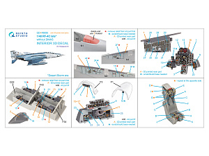 RF-4C Phantom II (late without DMAS) 3D-Printed & coloured Interior on decal paper (Hasegawa) (with 3D-printed resin parts)