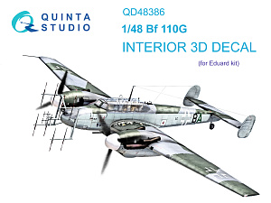 BF 110G 3D-Printed & coloured Interior on decal paper (Eduard)