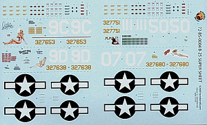 Decal 1/72 North-American B-25J Mitchell (4) (Bombshell)