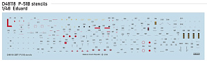 Decal 1/48 P-51B stencils (EDU)
