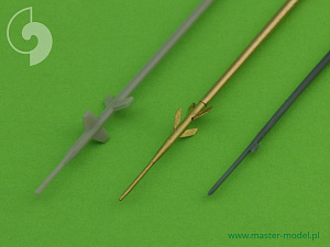 Aircraft guns (brass) 1/48 Mikoyan MiG-21SM/MiG-21M/MiG-21MF Fishbed J - Pitot Tube