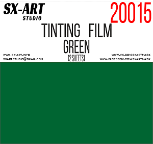 Green tinting film 140x200 (2 sheets) (SX-Art)