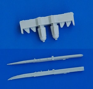 Additions (3D resin printing) 1/72 Aircraft guided missile Kh-25MR with launcher APU-68UM2 (Advanced Modeling) 