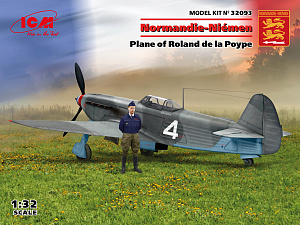 Model kit 1/32 Normandy-Neman Yak-9T with Roland de la Poype figure (ICM)