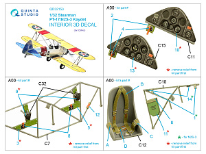 Pt-17/N2S-3 Kaydet 3D-Printed & coloured Interior on decal paper (ICM)