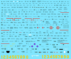 Decal 1/48 Bell Р-39 Stenciling Part I (MK I, P-400, P-39 D) (Colibri Decals)