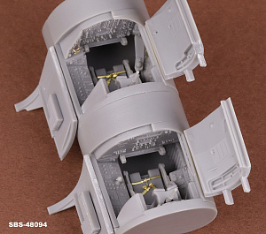 Additions (3D resin printing) 1/48 Convair B-58 Hustler Bomber/Navigator & DSO cockpit set (designed to be used with Monogram and Revell kits)