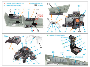 F-4S Phantom II 3D-Printed & coloured Interior on decal paper (Academy) (with 3D-printed resin parts)