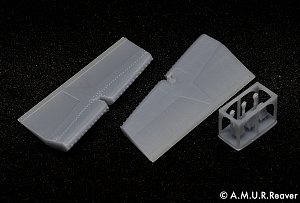 Additions (3D resin printing) 1/48 Ailerons for the MiG-29 9-13 (A.M.U.R.Reaver)