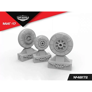 Additions (3D resin printing) 1/48 HIGHLY DETAILED WHEEL SET MIG-17 (Temp Models)