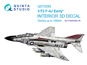 F-4J Early 3D-Printed & coloured Interior on decal paper (FineMolds)