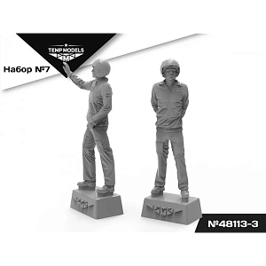 Figures (resin) 1/48 PIlots of the Russian Aerospace Forces. SET No.7-3 (Temp Models)
