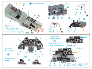 F-4D early Phantom II 3D-Printed & coloured Interior on decal paper (Academy) (Small version) (with 3D-printed resin parts)