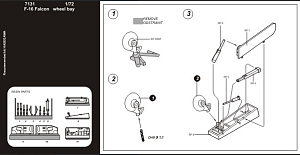 Additions (3D resin printing) 1/72 Lockheed-Martin F-16I wheel bay (designed to be used with Hasegawa kits)