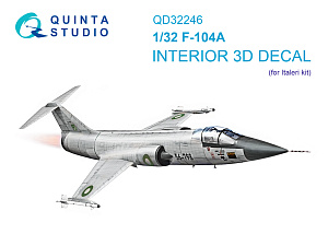 F-104A 3D-Printed & coloured Interior on decal paper (Italeri)