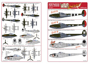 Decal 1/48  Lockheed P-38J Lightning (Kits-World)