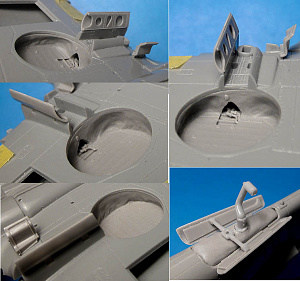 Additions (cast) 1/48 P-40E/N Wheel Wells (for HASEGAWA) (Vector) 