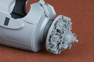 Additions (3D resin printing) 1/48 Grumman F4F-4 Wildcat engine set (designed to be used with Eduard kits)
