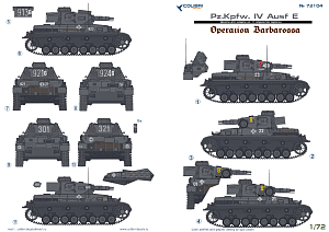 Decal 1/72 Pz.Kpfw. IV Ausf.E Operation Barbarossa (Colibri Decals)