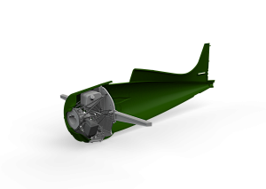 Additions (3D resin printing) 1/48 Grumman F4F-4 Wildcat wheel bay 3D-Printed (designed to be used with Eduard kits) 