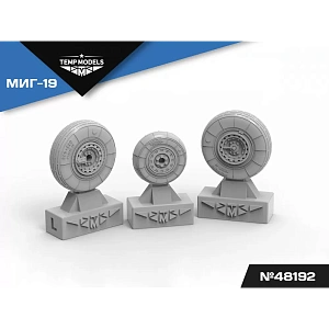 Additions (3D resin printing) 1/48 HIGHLY DETAILED WHEEL SET MIG-19 (Temp Models)