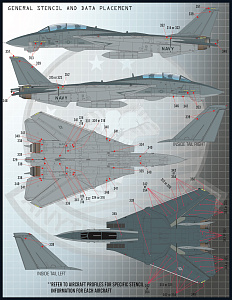 Decal 1/48  'Color & Markings of US Navy Grumman F-14 Tomcats Part IX'  (Furball Aero-Design)