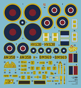 Model kit 1/48 Hurricane Mk IIb Reconnaissance (3x camo) (Arma Hobby)