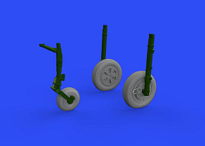Additions (3D resin printing) 1/72 Mikoyan MiG-21PF wheels with weighted tyre effect (designed to be used with Eduard kits)