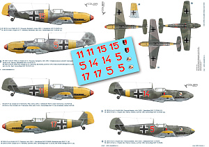 Decal 1/72 Bf-109 E ErgGr.JG 77/ ErgJGr. Ost (Colibri Decals)