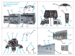 F-4G late 3D-Printed & coloured Interior on decal paper (Zoukei Mura SWS) (Small version)