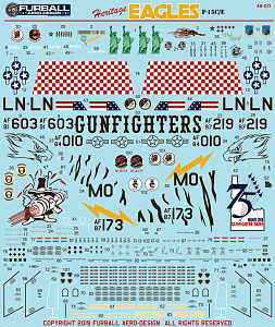 Decal 1/48 McDonnell F-15C/F-15E Heritage Eagles' (Furball Aero-Design)