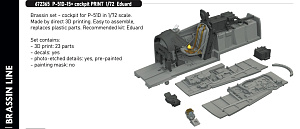 Additions (3D resin printing) 1/72 North-American P-51D-15+ cockpit PRINT 1/72 (designed to be used with Eduard kits)