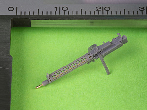 Aircraft detailing sets (resin) 1/48 German WW I machine gun Spandau LMG 08/15 (2 pcs) - with SHORT charging handle - complete guns incl. 3D resin & brass parts